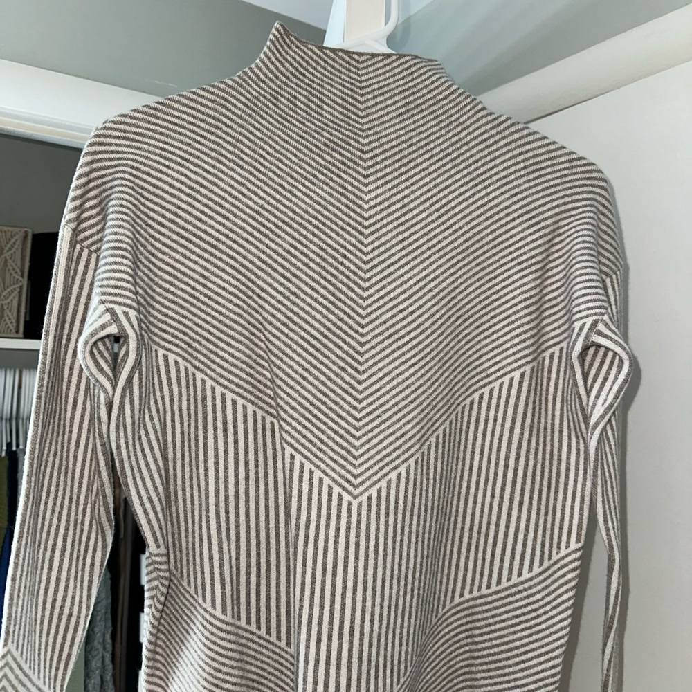 Striped High Neck Sweater